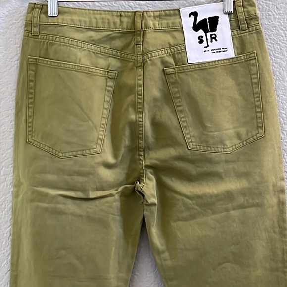 Free People • Sandrine Rose Green High Waist Denim Jeans Size 29 - Picture 4 of 6